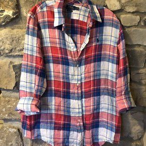 Polo by Ralph Lauren - Shirt - Button Down - Red White & Blue - Checkers - Sz L